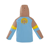 PinBina Robot Kids Jacket (lightblue-nutbrown-sunyellow)