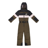 PinBina Stripes Junior Overall Corduroy (khakibrown-beige-black)